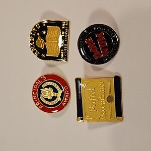 Principle's Award Perfect Attendance Reading DARE Lapel Hat Pin Lot